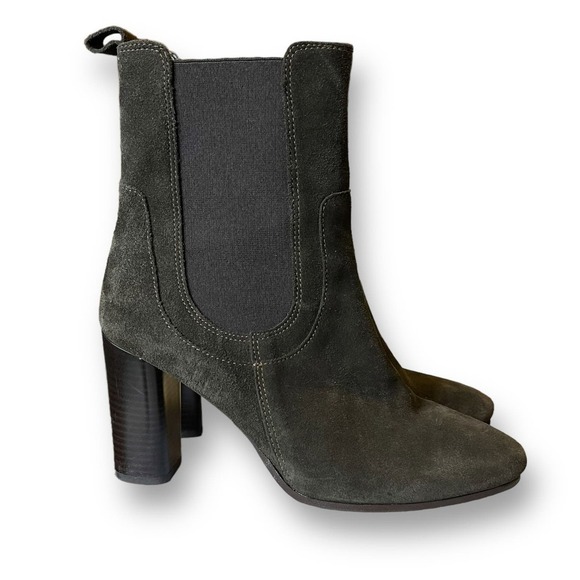 Gem’s Chelsea High Heel Boots Women’s Chocolate Brown Suede Size 40 US 9.5 - Picture 5 of 10